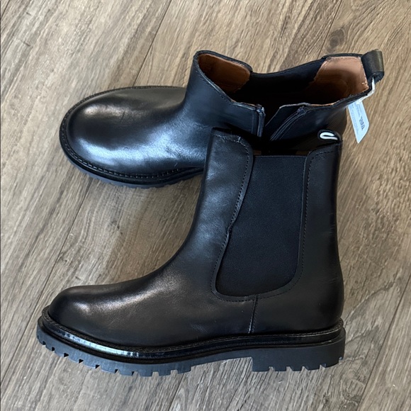 ZARA Chelsea Piel Black Women's Size EU 38 Leather Ankle Boots NEW - Picture 1 of 7